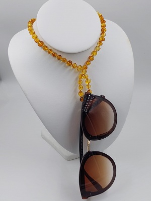 45cm Adult Baroque Amber Necklace with Glasses Loop